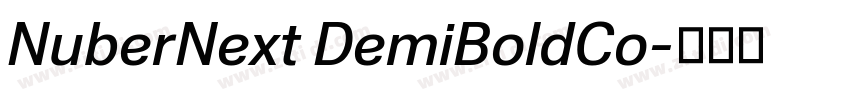 NuberNext DemiBoldCo字体转换 NuberNext DemiBoldCo字体转换